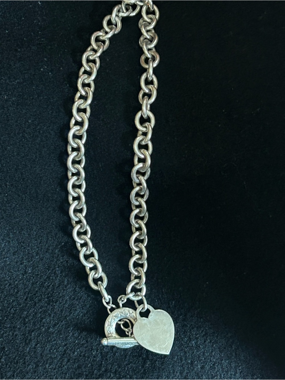 Tiffany & Co. Silver Heart Toggle Necklace